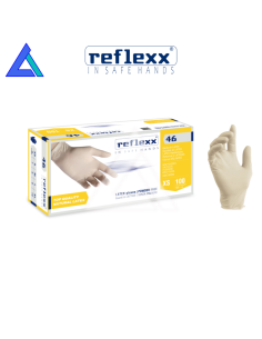 Guanti lattice senza polvere Reflexx 46 - Scat. 100 pz.