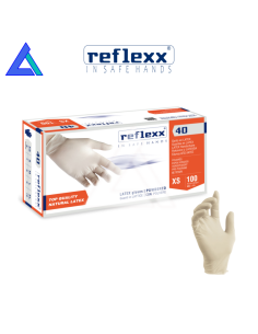 Guanti lattice con polvere Reflexx 40 - Scat. 100 pz.