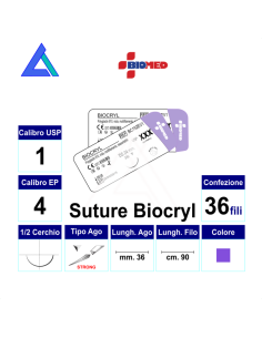 Sut. BIOCRYL 1 1/2 R/C 36 mm rinf. 90 cm.