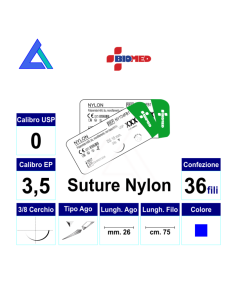 Sut. NYLON 0 3/8 R/C 26 mm. 75 cm.