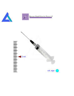 Siringhe 5 ml. luer centrale con ago 23G - Scat. 100 pz.