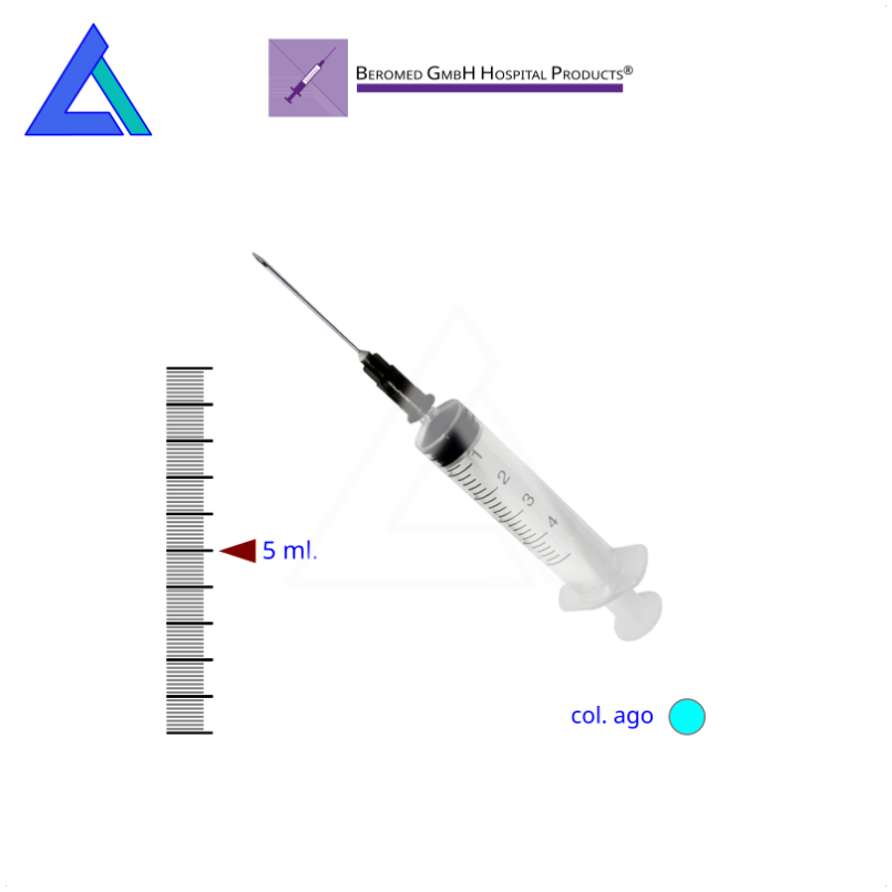 Siringhe 5 ml. luer centrale con ago 23G - Scat. 100 pz.