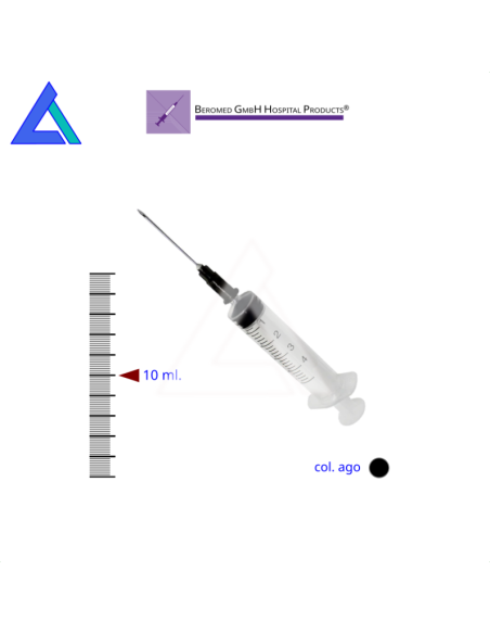 Siringhe 10 ml. luer centrale ago 22G - Scat. 100 pz.