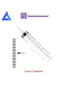 Siringhe 60 ml. cono catetere senz'ago - Scat. 20 pz.