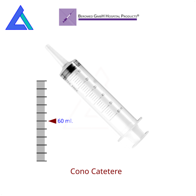 Siringhe 60 ml. cono catetere senz'ago - Scat. 20 pz.