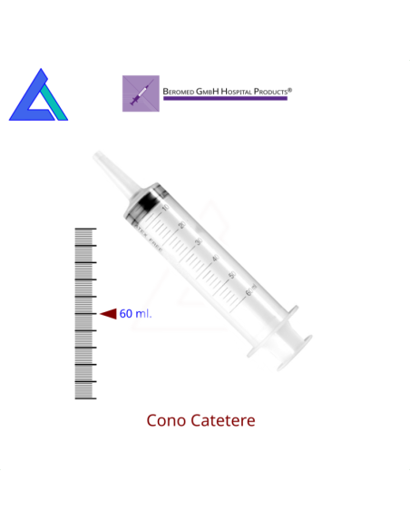 Siringhe 60 ml. cono catetere senz'ago - Scat. 20 pz.