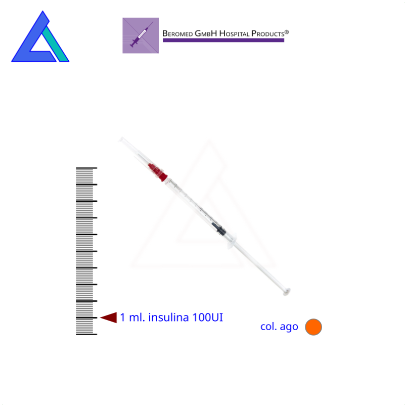 Siringhe 1 ml. insulina con ago 25G - Scat. 100 pz.