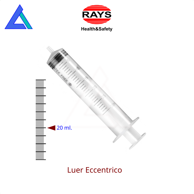 Siringhe 20 ml. luer eccentrico senz'ago - Scat. 50 pz