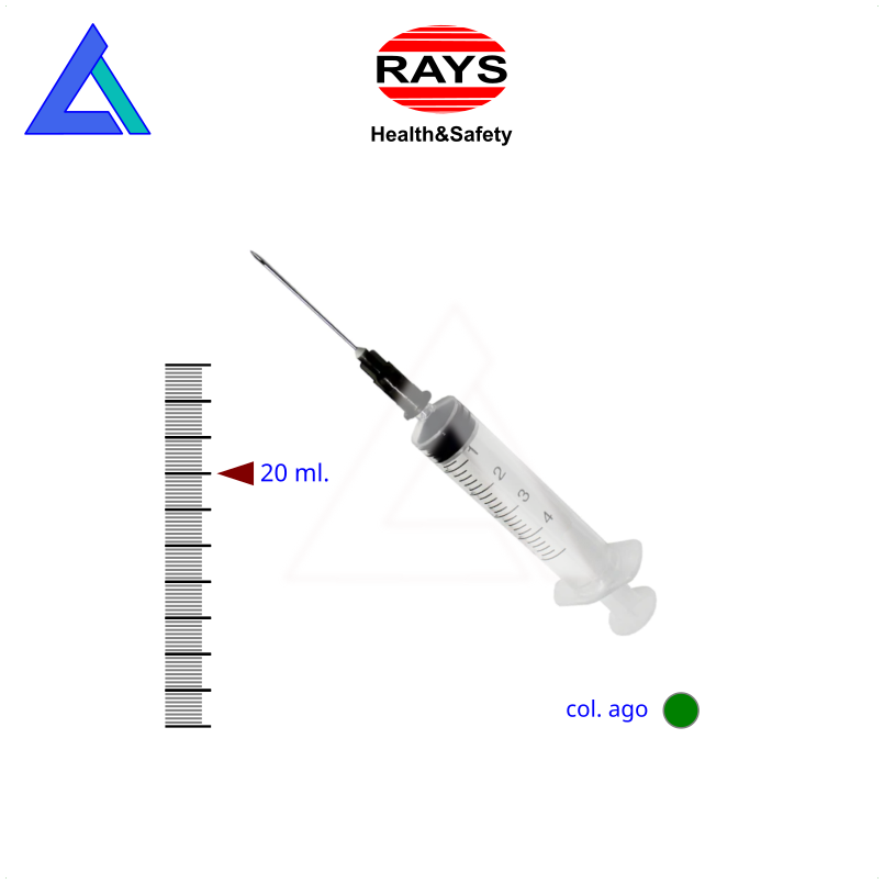 Siringhe 20 ml. luer centrale  con ago 21G - Scat. 50 pz.