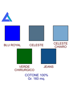 Divisa ospedaliera completa unisex cot. 100% - vari colori 2