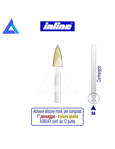 Gommini silicone RA montati per compositi - 1° passaggio