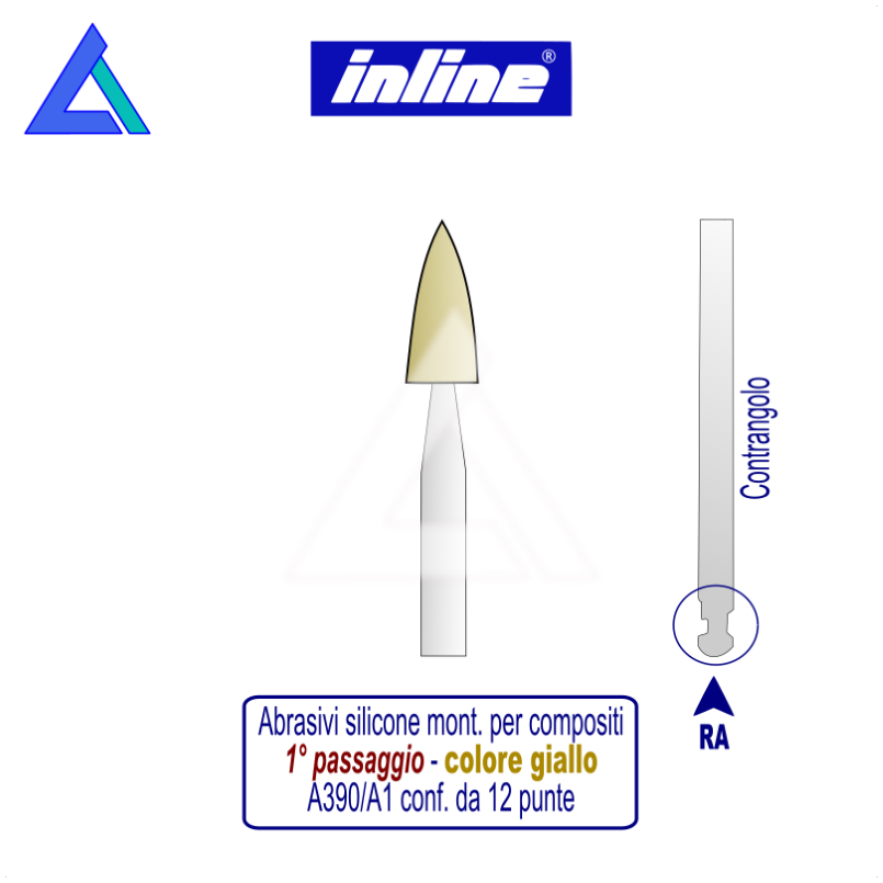 Gommini silicone RA montati per compositi - 1° passaggio