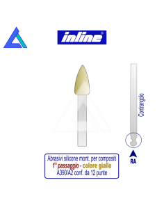 Gommini silicone RA montati per compositi - 1° passaggio