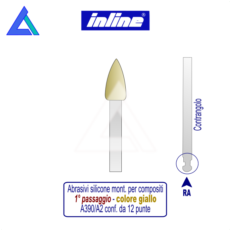 Gommini silicone RA montati per compositi - 1° passaggio