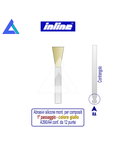 Gommini silicone RA montati per compositi - 1° passaggio