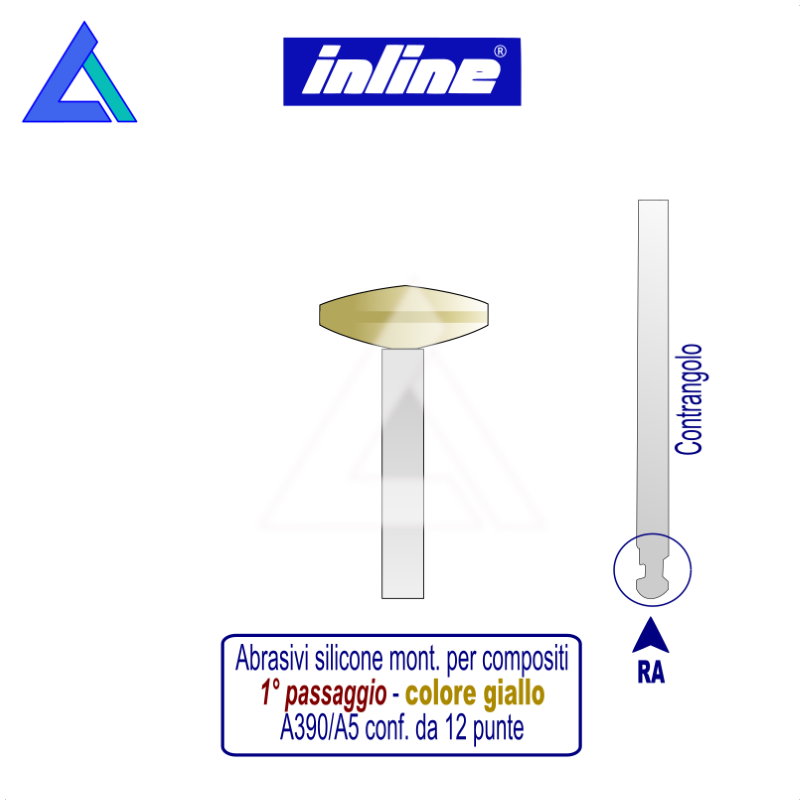 Gommini silicone RA montati per compositi - 1° passaggio