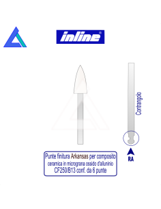 Punte rifinitura Arkansas RA composito/ceramica