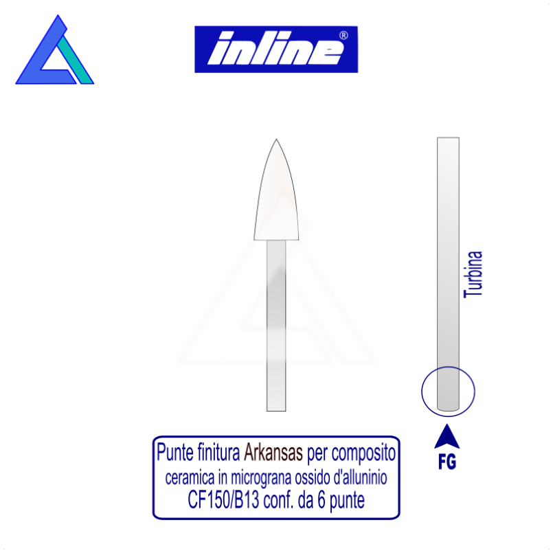 Punte rifinitura Arkansas FG composito/ceramica
