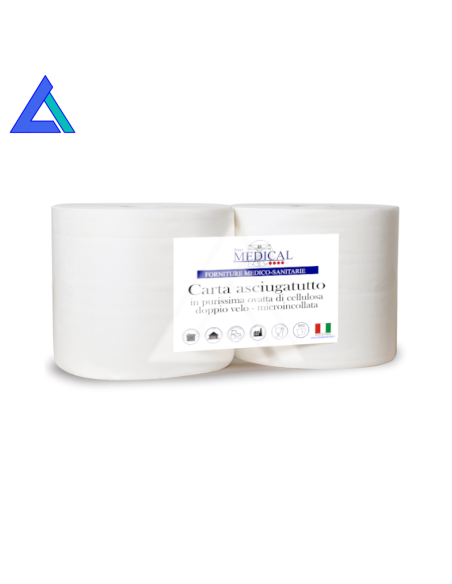 Coppia rotoli carta kg. 9 - 1.600 strappi