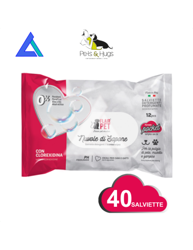 Salviette detergenti alla clorexidina - Busta 40 pz.