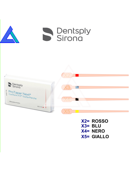 Coni gutta ProTaper Next 23 mm. DENTSPLY - conf. 60 pz.