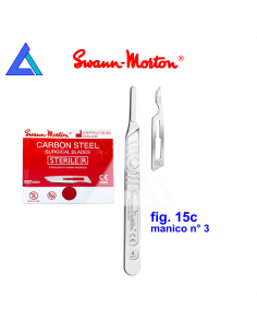Lame bisturi SWANN&MORTON mis. 15c - Scat. 100 pz.