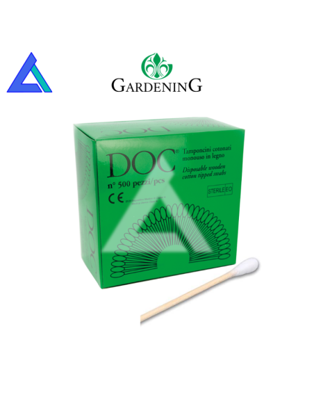 Tampone cotone legno sterile cm. 15 - scat. da 500 pz.