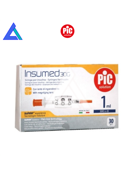 Siringa PIC Insumed 1 ml. 30Gx8mm - 30 pezzi
