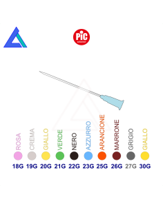 Aghi ipodermici PIC 18Gx38 mm. - Scat. 100 pezzi