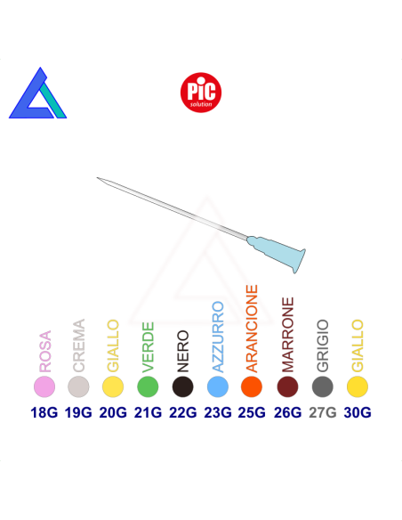 Aghi ipodermici PIC 30Gx13 mm. - Scat. 100 pezzi