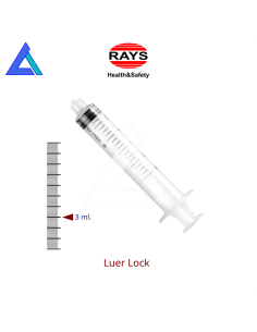 Siringhe 3 ml. luer lock senz'ago - Scat. 100 pz