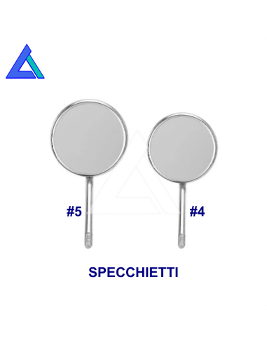 Specchietti rodiati n. 5 piani - conf. 12 pz.