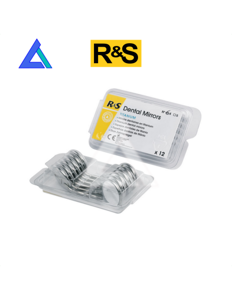 Specchietti titanio R&S piani n. 5 mis. 24 mm.