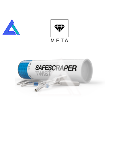 SAFESCRAPER TWIST curvo serbatoio 2,5cc - 3 pz.
