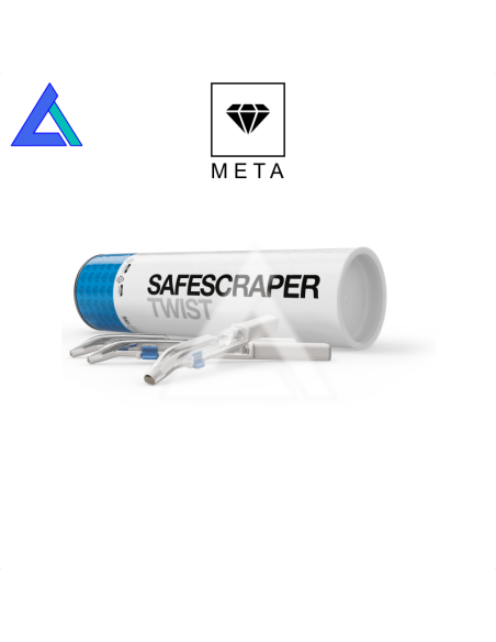 SAFESCRAPER TWIST curvo serbatoio 2,5cc - 3 pz.