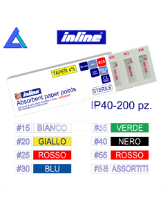 Punte carta sterili 4% ISO 25 - Blister 200 pz.