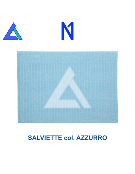 Salviette colorate 2 strati col. AZZURRO - Ct. 500 pz.