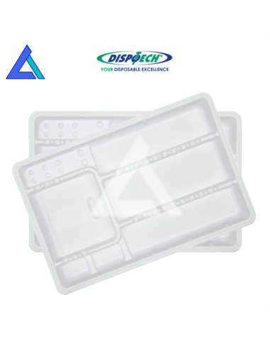 Vassoio monouso zigrinato in PET col. BIANCO -...