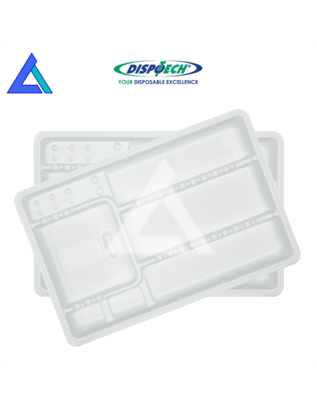 Vassoio monouso zigrinato in PET col. BIANCO - ct. 400 pz.