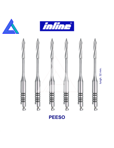 Peeso Reamers INLINE - 32 mm. 6 strumenti