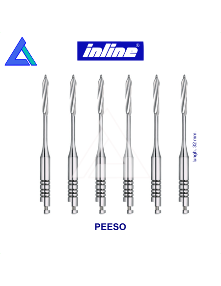 Peeso Reamers INLINE - 32 mm. 6 strumenti