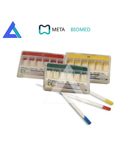 Punte di carta non standardizzate META BIOMED - conf. 200 pz.