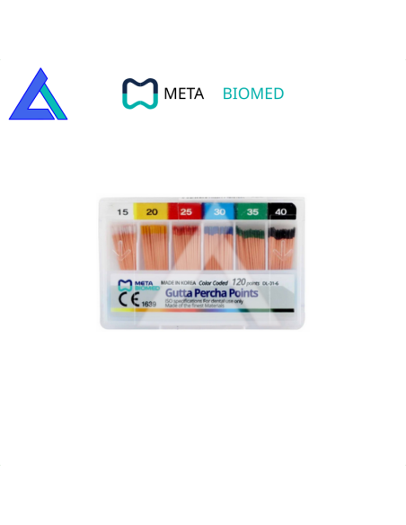 Coni guttaperca META BIOMED 12 mm. - conf. 120 pz.